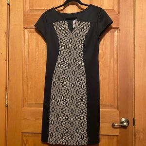 T.J.Maxx Black and Tan Sheath Dress for Work